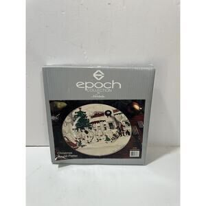 Noritake Epoch Le Restaurant 12” E120‎ Round platter Christmas pattern Signed